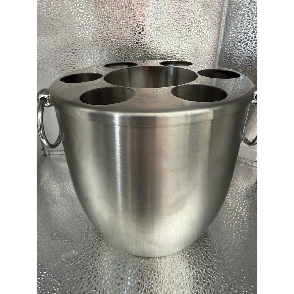 Oggi 18/8 Stainless Steel Ice Bucket/Chiller For Bottle & Shot Glasses Bar Tools